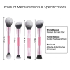 Double Sided 4PCS Kabuki Makeup Brushes Private Label Vegan Synthetic Cosmetics Blending Makeup Tools Foundation Powder Brushes