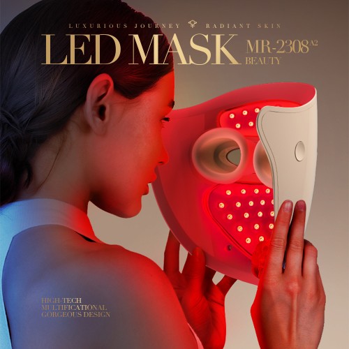 MR-2308 LED Mask: 4-Matrix Light Therapy Rejuvenating Beauty Mask for Professional Home Use Wholesale and OEM