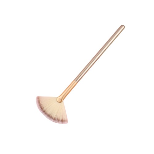 Fan Shaped High Gloss Synthetic Fiber Brush Single Facial Beauty