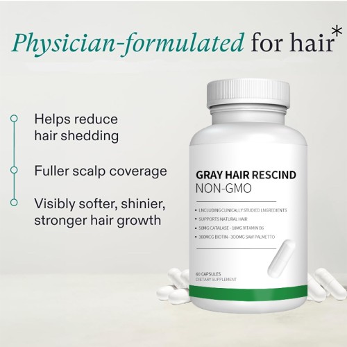 Gray Hair Rescind Hair Nutrition Capsules 60 Counts Custom Formula Factory Wholesale