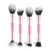 Double Sided 4PCS Kabuki Makeup Brushes Private Label Vegan Synthetic Cosmetics Blending Makeup Tools Foundation Powder Brushes