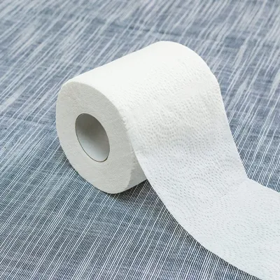 100% Virgin Wood Pulp Material Natural White Toilet Paper Tissue Jumbo Roll