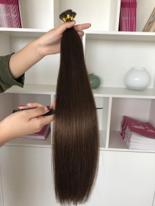 18inch 1gram/Strands 10A* Russian Remy Double Drawn Stick/I-Tip 100% Human Hair Extensions