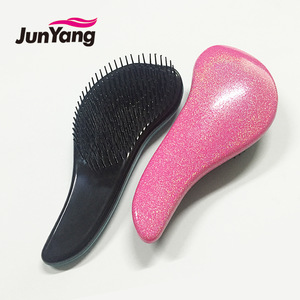 2018 new wholesale bling glitters mini detangler hair brush