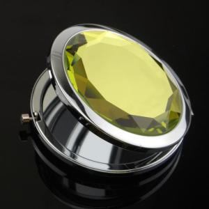 2019  New Women Girls Crystal Mini Beauty Pocket Mirror Makeup Portable Compact Round Folding Mirror