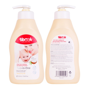 500ml softening and moisturizing baby wash shampoo and bath combo infant body wash