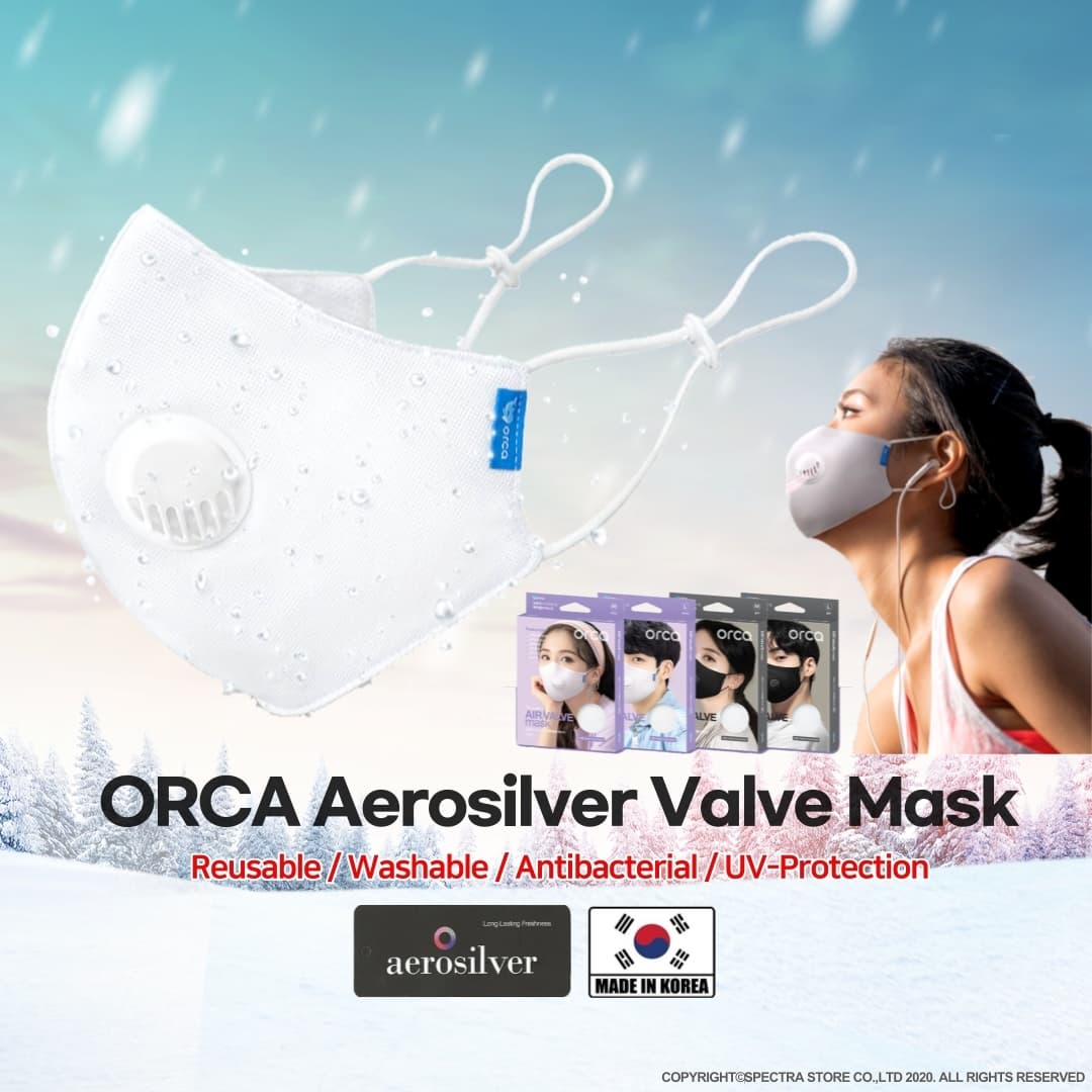 Aerosilver Reusable Valve Mask, Washable Valve Mask in KOREA