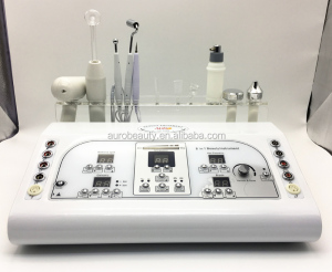 Au-8208 Ultrasonic Galvanic High Frequency Professional 7 in 1 Beauty Salon Aesthetic Machine