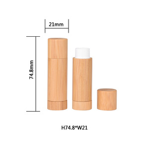 Bamboo Lipstick Tube Lip Balm Container