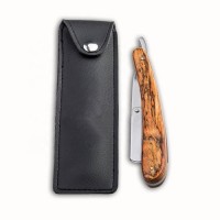 Barber Razor Shaving Knife for Interchangeable Screwdriver with Wooden Handle Set Including Derby Single Edge Razor