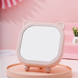 BEAUFLY Desktop rotatable makeup mirror with bracket high definition desktop cats ear Princess mirror student beauty mirror