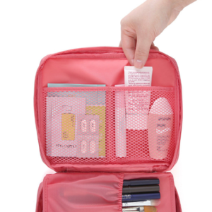 Bulk wholesale girl beauty storage makeup handbag hook travel organizer bag cosmetic case