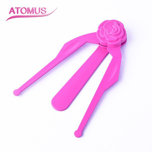 cosmetic template skin safe rose shape plastic eyebrow tattoo stencil ruler