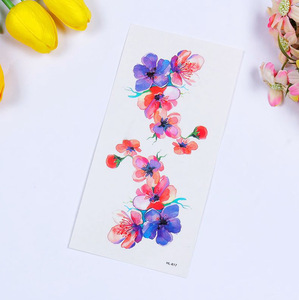 Customized Colorful Flower Non-toxic Temporary Body Art Tattoo Stickers