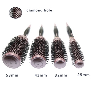 Customized logo provide salon tools professional  round ceramic and ionic thermal hair brush
