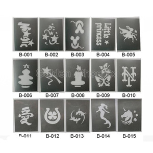 Directly supply high quality reusable glitter tattoo stencil