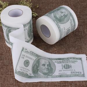 Dollar Humor Toilet Paper Bill Toilet Roll Novelty Coin Print Roll Toilet Paper