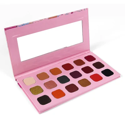 Firstsail Wholesale Pink 18 Colors Glitter Private Label High Pigmented Makeup Eyeshadow Palette