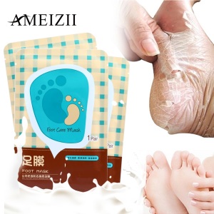 Goat Milk Foot Peel Mask Private Label Exfoliating Whitening Moisturizing Remove Callus And Dead Skin Feet Mask Cuidado de Pies