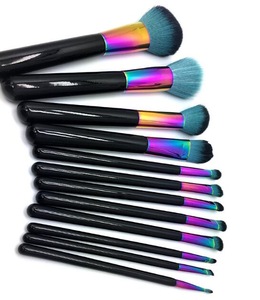 Gradient Color 12pcs Makeup Brushes Set Hot Selling Professional Makeup Brush Fashion Black Cosmetic Tools Kit NC0698