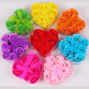 Heart-shaped Box Bathing Soap,Top Quality Flower Bath Soap