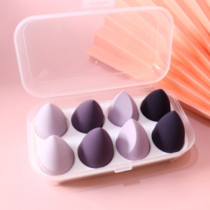 High Quality 8pcs/set Soft Latex Free Makeup Sponge Blender Face Beauty Puff