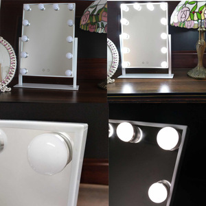 Hollywood Vanity Makeup Mirror with Colorful Light Dimmable LED Lamps