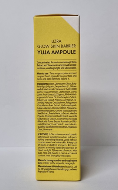 LIZARA Glow Skin Barrier Yuja Ampoule