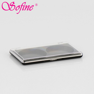 make up plastic double empty compact powder case