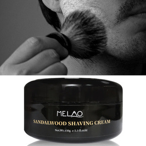 MELAO Men Beard Shaving Foam Refreshing Shaving Balm Soften Beard Reduce Friction Shaving Cream 150g