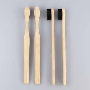 natural bamboo biodegradable adult bamboo toothbrush with soft charcoal bristles BPA free OEM