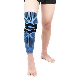 New design silica gel nylon sports kneepad calf compression knee sleeves for gym safety