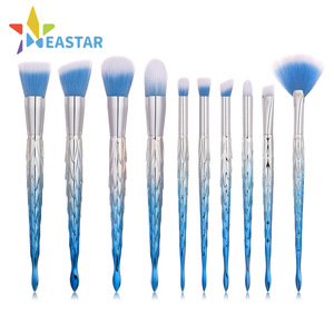 New Professional Nylon Hair Eyeshadow Brushes Set 10 pcs Makeup Brushes For Eye Makeup Tool Kit and Face makeup