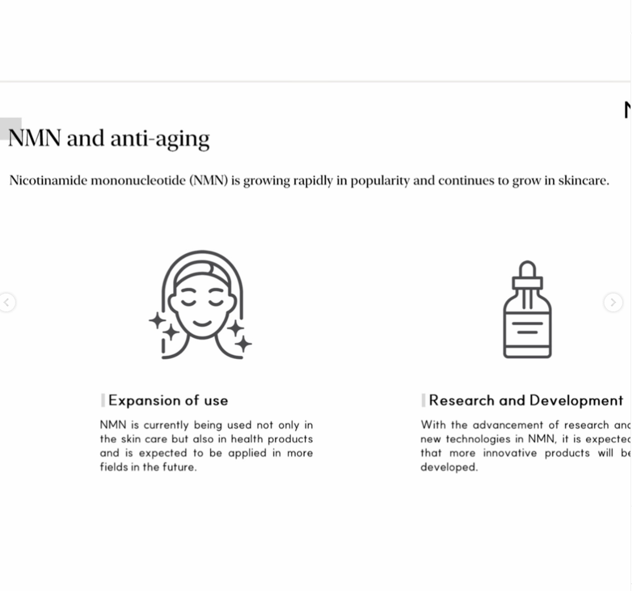 NM N BOTTLE, NA D BOOSTER Delay Skin Aging Solution.