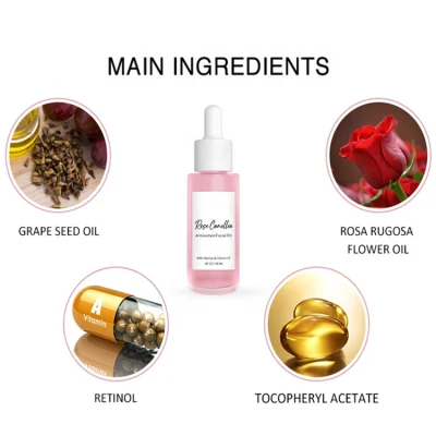 OEM ODM Rose Camellia Seed Facial Oil with Retinol &amp; Vitamin E