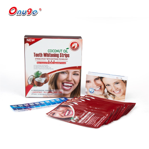 Onuge 28Pcs14Pair Gel Teeth Whitening Strips Oral Bleeching 14 Day Minty Whitening Strips