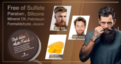 Popular Men Private Label Styling Hair Care Matt Finish Styling Wax Beard Wax