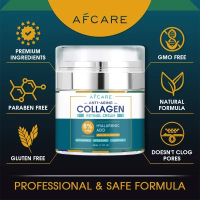 Private Label Anti Aging Skin Care Face Cream Natural Collagen Day and Night Cream for Men