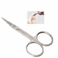 Professional Cuticle Scissors Curved Finger And Toenails Manicure Beauty Scissors With Packing Case Stylish Stainless Steel