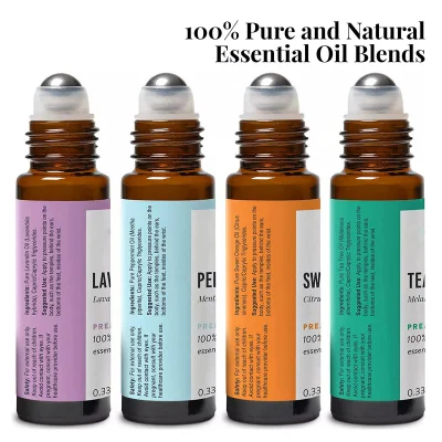 Pure Natural Organic Essential Oil Aromatherapy Oils Roll Essential Oil Blends for Deep Relaxing