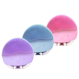 QULU Professional waterproof electric facial brush exfoliating brush silicone facial cleansing brush