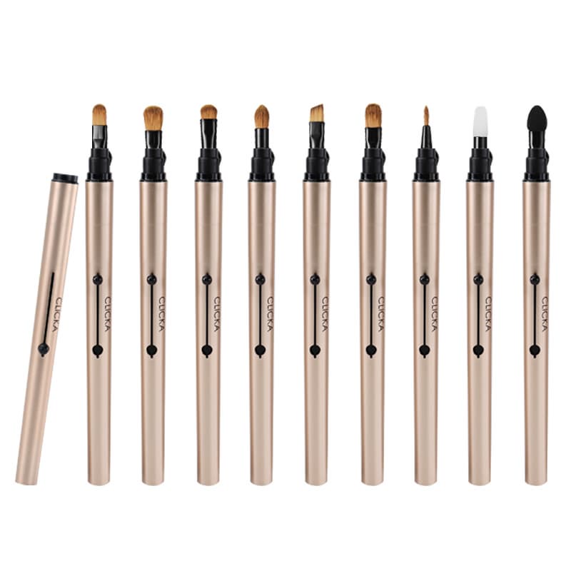 Retractable Automatic Lid Lip Eyeshadow Eyebrow Makeup Brush