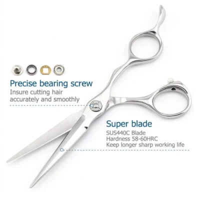 Shears Pre Style Relax 5.5 Inch Offset Design Professional Ergonomic Steel Hair Cutting Trimming Scissors for Salon Stylists