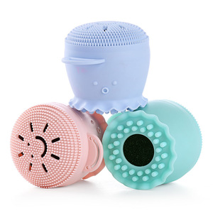 Skin Care Tools Massage Silicone Octopus Face Cleaning Brush With Sponge