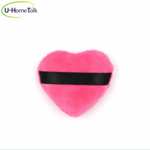 U-HomeTalk  Multiple Color Heart Shape Microfiber Powder Puff Cosmetic Makeup Microfiber Powder Puff