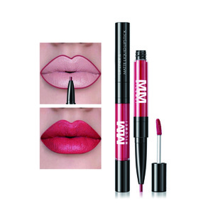 Waterproof Long Wear Matte Double End Lip Gloss And Lip Liner