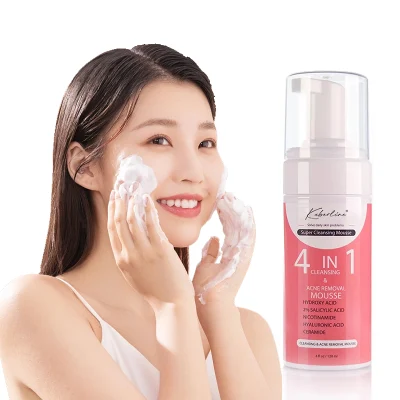 Wholesale Amino Acid Cleansing Mousse Mild 4+1 Hydrating Foaming Cleanser
