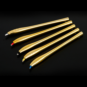 Wholesale Lushcolor Eyebrow Microblading Golden Luxury Disposable Manual Pen Microblading Blades Supplier