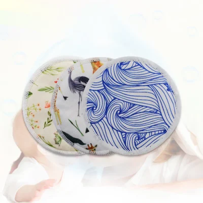 Women Bamboo Fabric Washable Anti-Overflow Breathable Milk Pad for Breast Pad