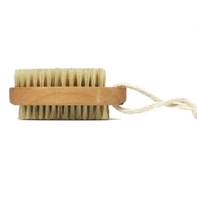 Wood Nail Brush with Soft Bristles Two-Side Firm Scrub Brush for Toes and Nails Foot Exfoliation Nail Care Cleaning Nail Brush